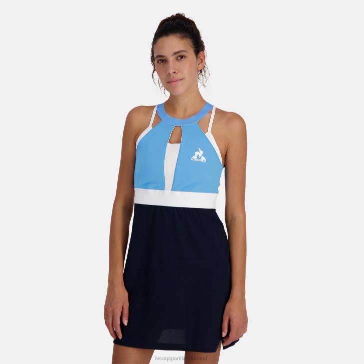 kleding LDBJ367 vrouwen Le Coq Sportif jurk blauw