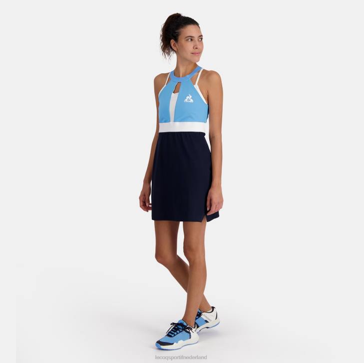 kleding LDBJ367 vrouwen Le Coq Sportif jurk blauw