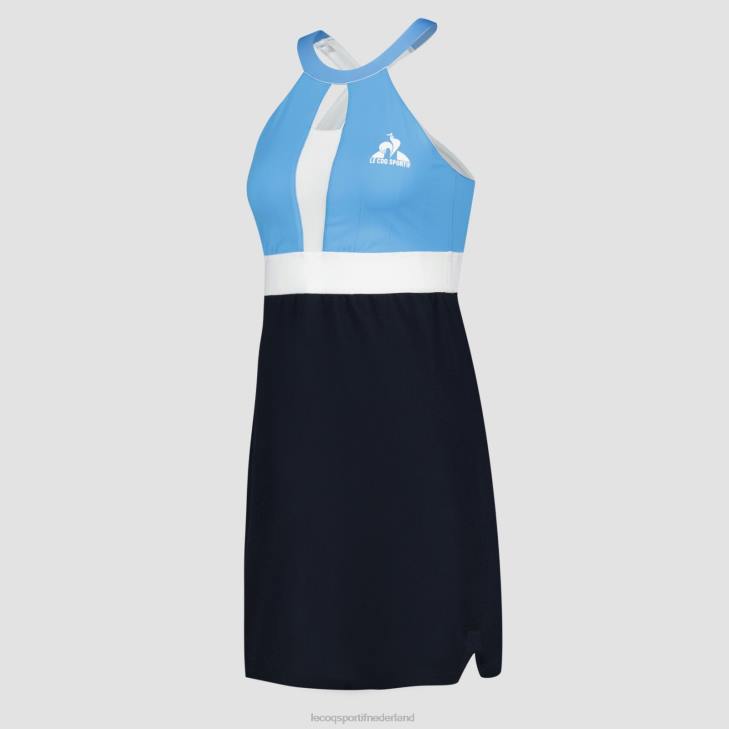 kleding LDBJ367 vrouwen Le Coq Sportif jurk blauw