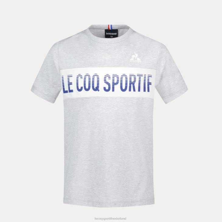 kleding LDBJ378 kinderen Le Coq Sportif t-shirt grijs