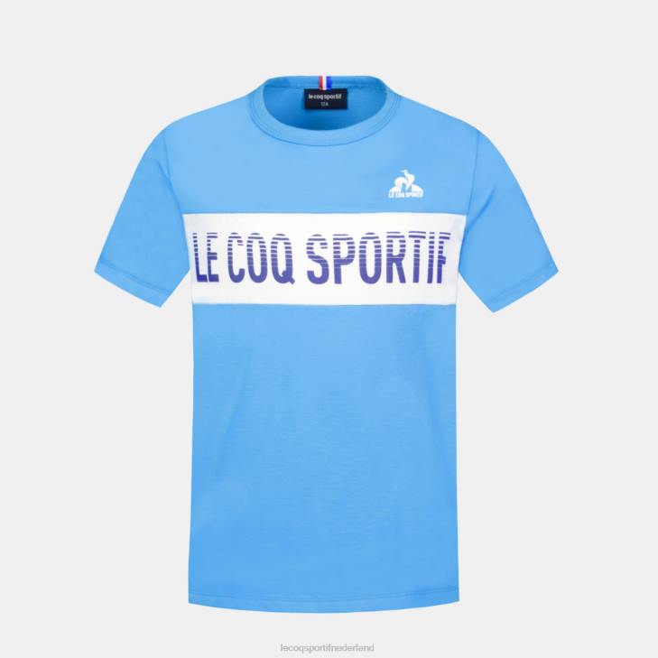 kleding LDBJ379 kinderen Le Coq Sportif t-shirtje blauw