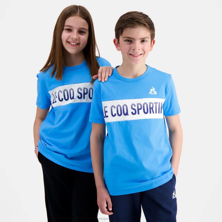 kleding LDBJ379 kinderen Le Coq Sportif t-shirtje blauw
