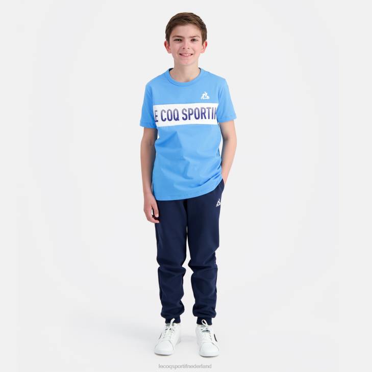 kleding LDBJ379 kinderen Le Coq Sportif t-shirtje blauw