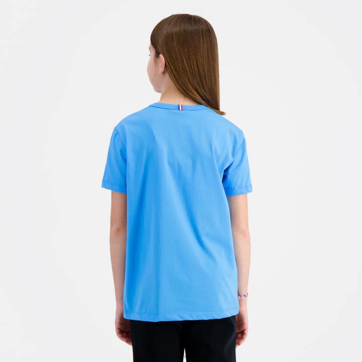 kleding LDBJ379 kinderen Le Coq Sportif t-shirtje blauw