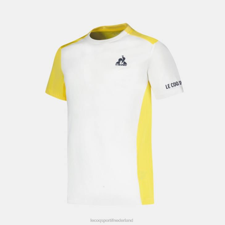 kleding LDBJ380 kinderen Le Coq Sportif t-shirtje wit