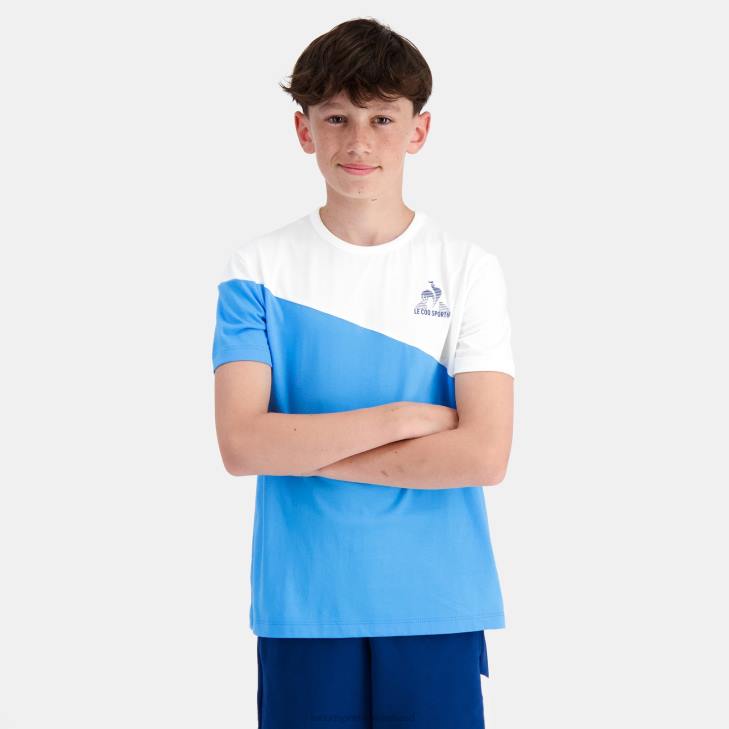kleding LDBJ381 kinderen Le Coq Sportif t-shirtje blauw