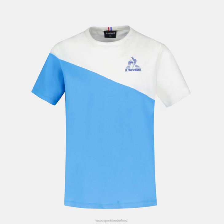 kleding LDBJ381 kinderen Le Coq Sportif t-shirtje blauw