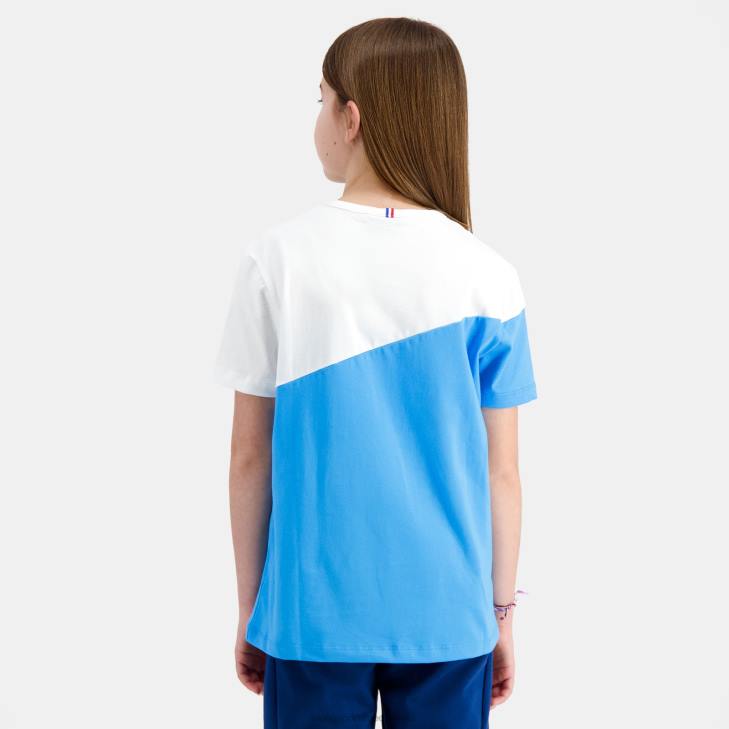 kleding LDBJ381 kinderen Le Coq Sportif t-shirtje blauw
