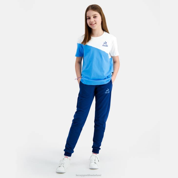 kleding LDBJ381 kinderen Le Coq Sportif t-shirtje blauw