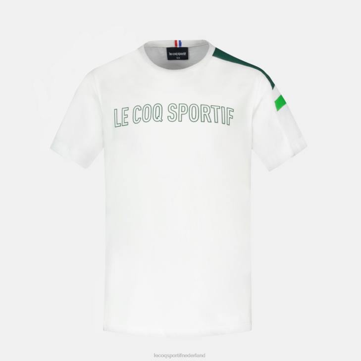 kleding LDBJ382 kinderen Le Coq Sportif t-shirtje wit