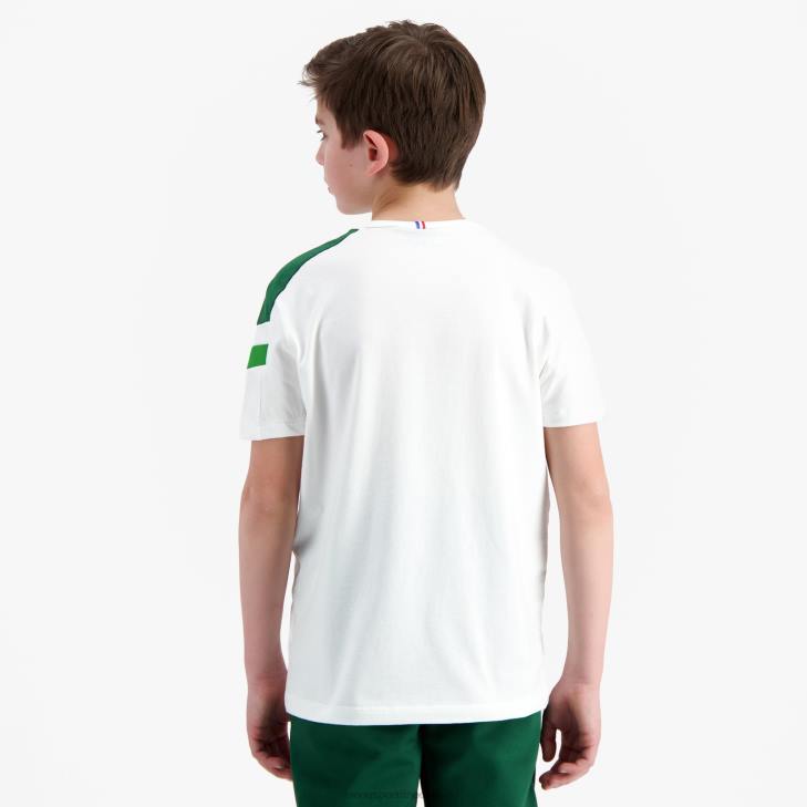 kleding LDBJ382 kinderen Le Coq Sportif t-shirtje wit