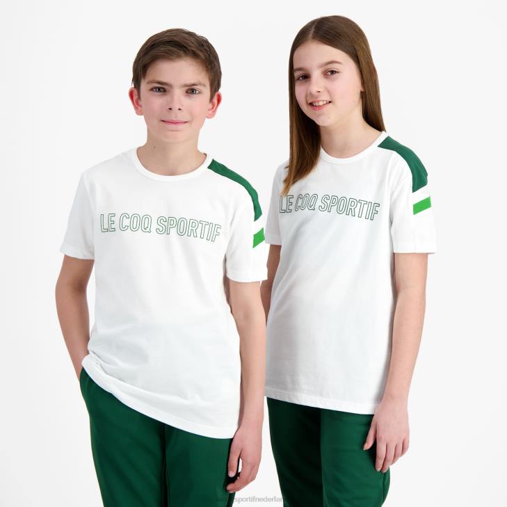 kleding LDBJ382 kinderen Le Coq Sportif t-shirtje wit