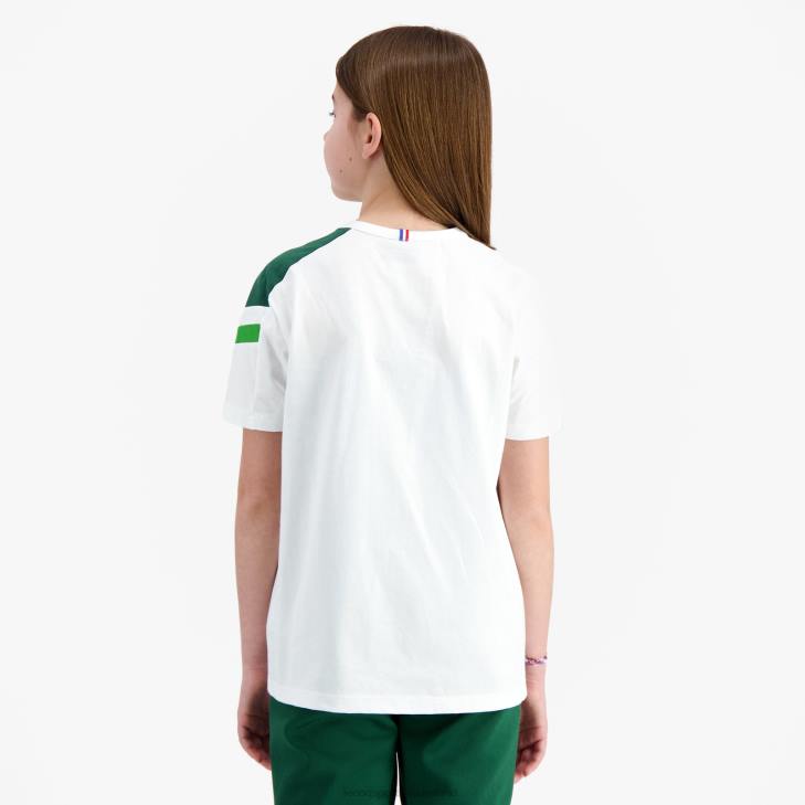 kleding LDBJ382 kinderen Le Coq Sportif t-shirtje wit