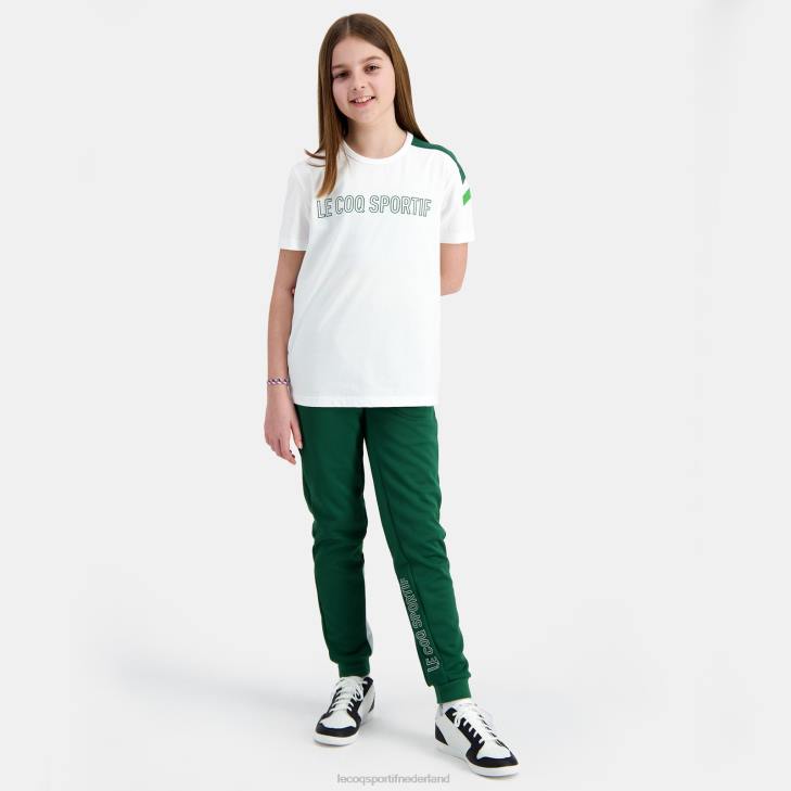 kleding LDBJ382 kinderen Le Coq Sportif t-shirtje wit