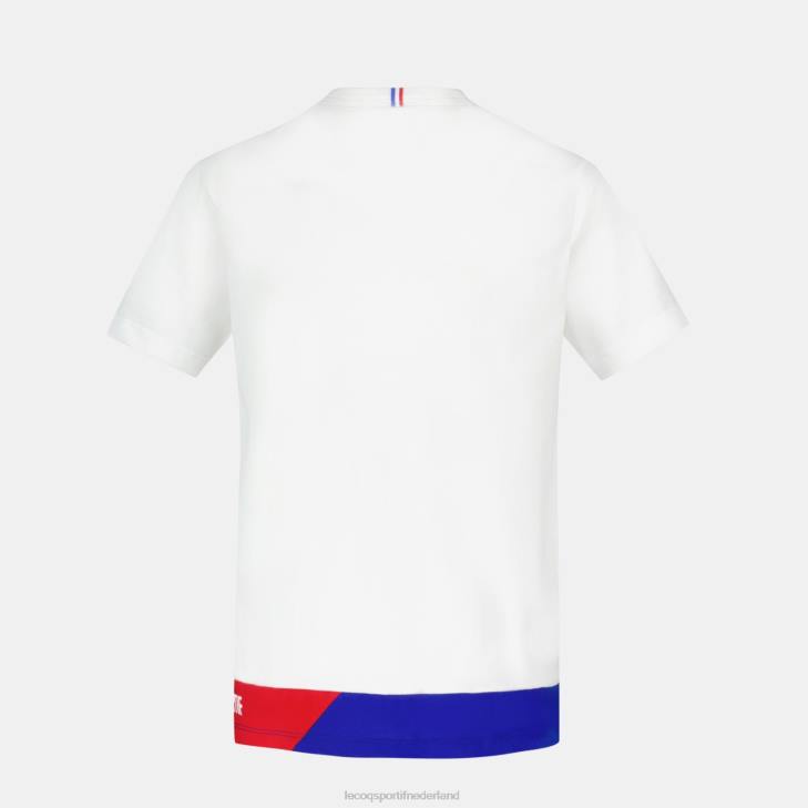 kleding LDBJ383 kinderen Le Coq Sportif t-shirtje wit