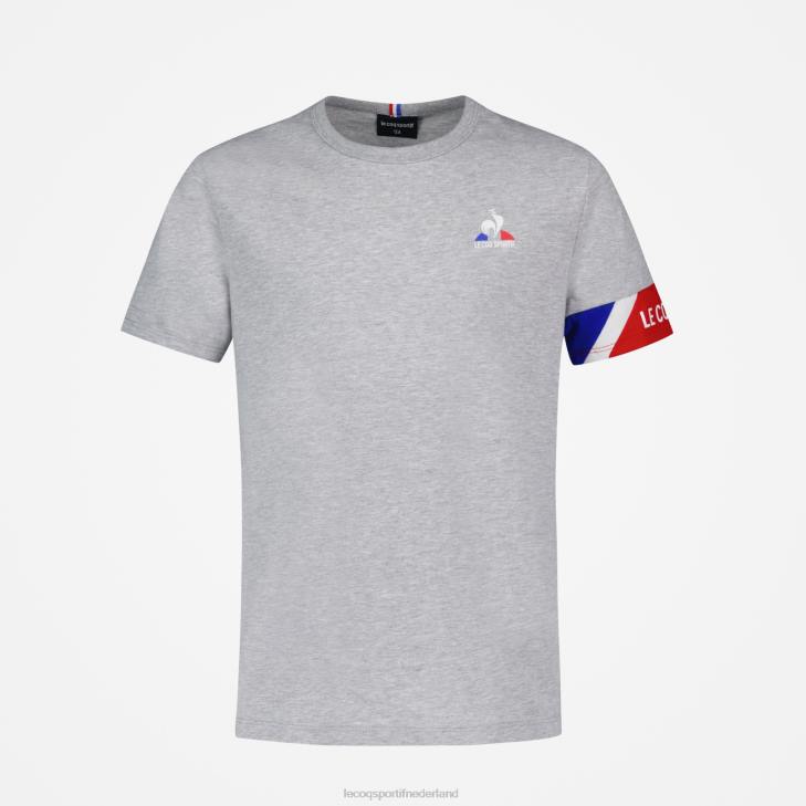 kleding LDBJ384 kinderen Le Coq Sportif t-shirt grijs