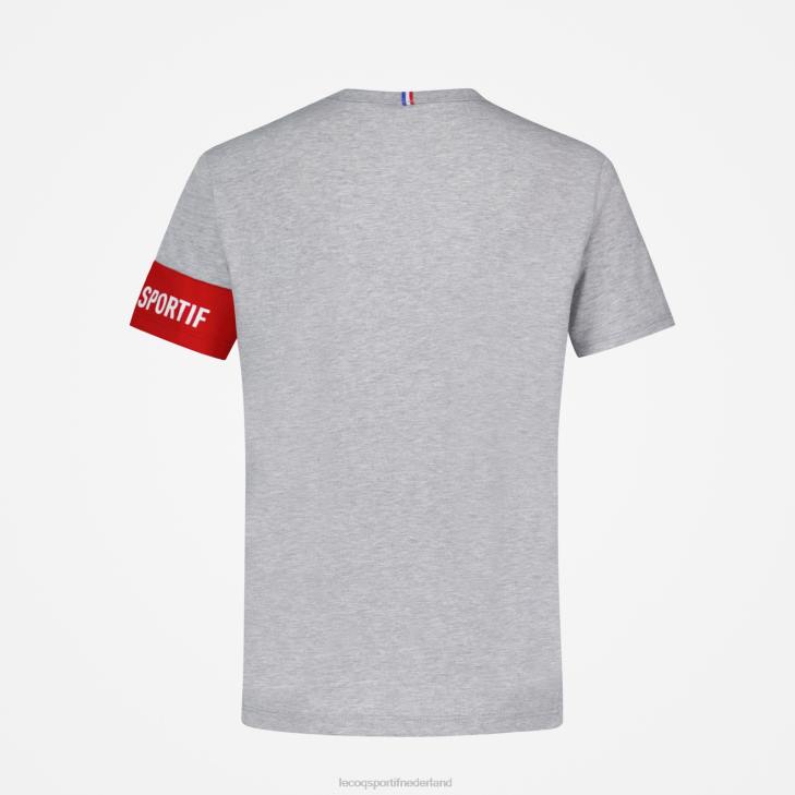 kleding LDBJ384 kinderen Le Coq Sportif t-shirt grijs
