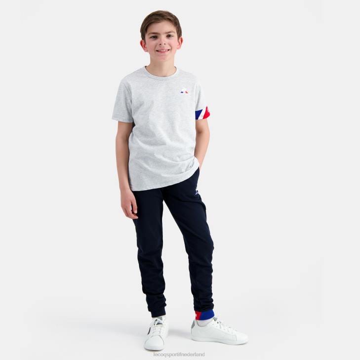 kleding LDBJ384 kinderen Le Coq Sportif t-shirt grijs