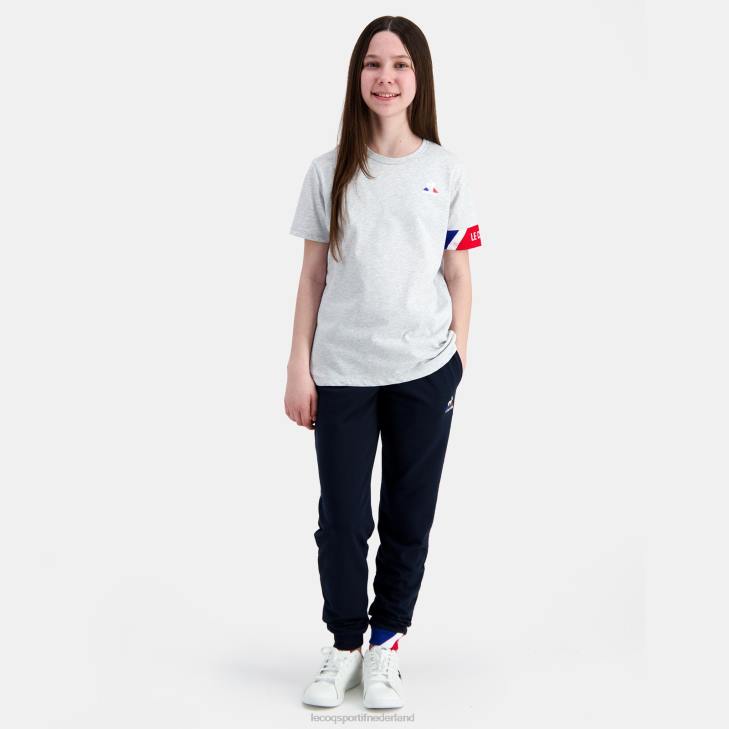 kleding LDBJ384 kinderen Le Coq Sportif t-shirt grijs