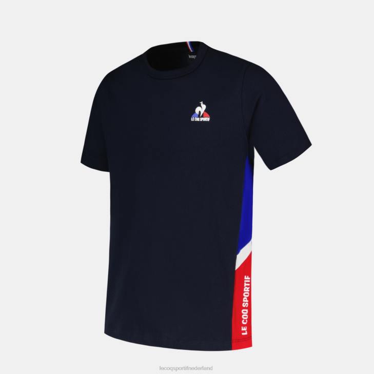 kleding LDBJ385 kinderen Le Coq Sportif t-shirtje blauw