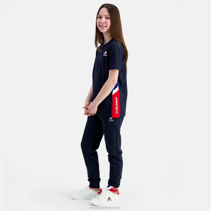 kleding LDBJ385 kinderen Le Coq Sportif t-shirtje blauw