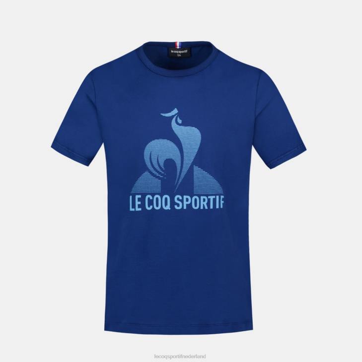 kleding LDBJ386 kinderen Le Coq Sportif t-shirtje blauw