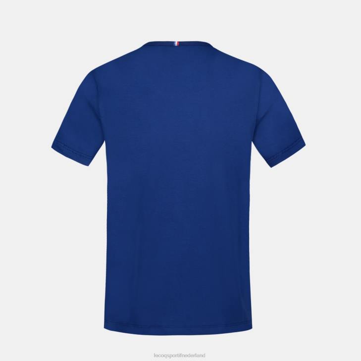 kleding LDBJ386 kinderen Le Coq Sportif t-shirtje blauw