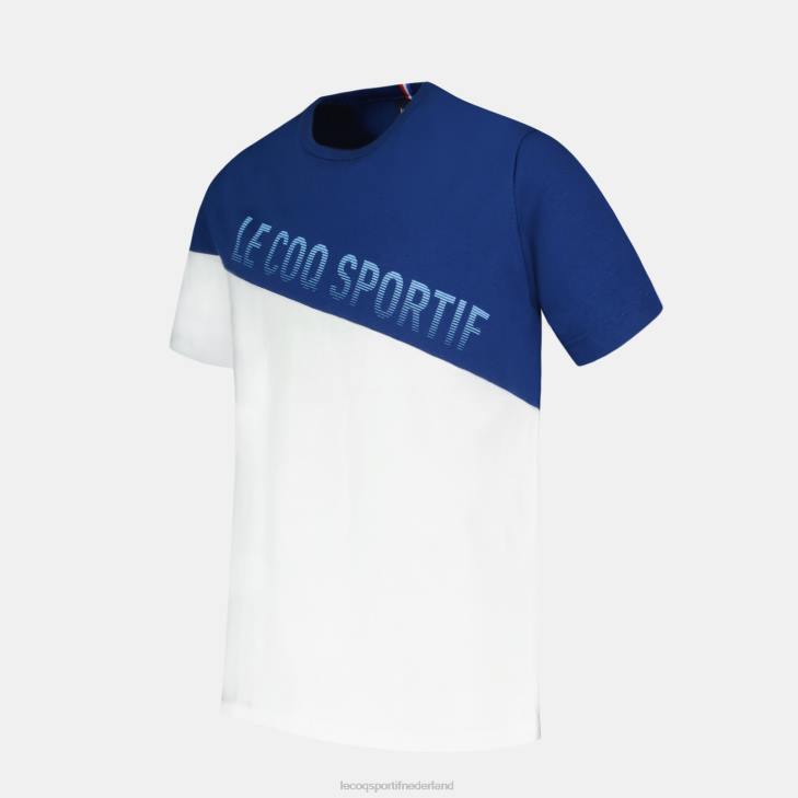 kleding LDBJ387 kinderen Le Coq Sportif t-shirtje wit