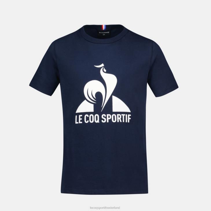 kleding LDBJ388 kinderen Le Coq Sportif t-shirtje blauw