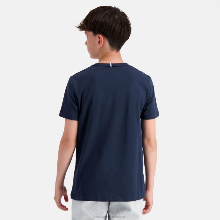 kleding LDBJ388 kinderen Le Coq Sportif t-shirtje blauw