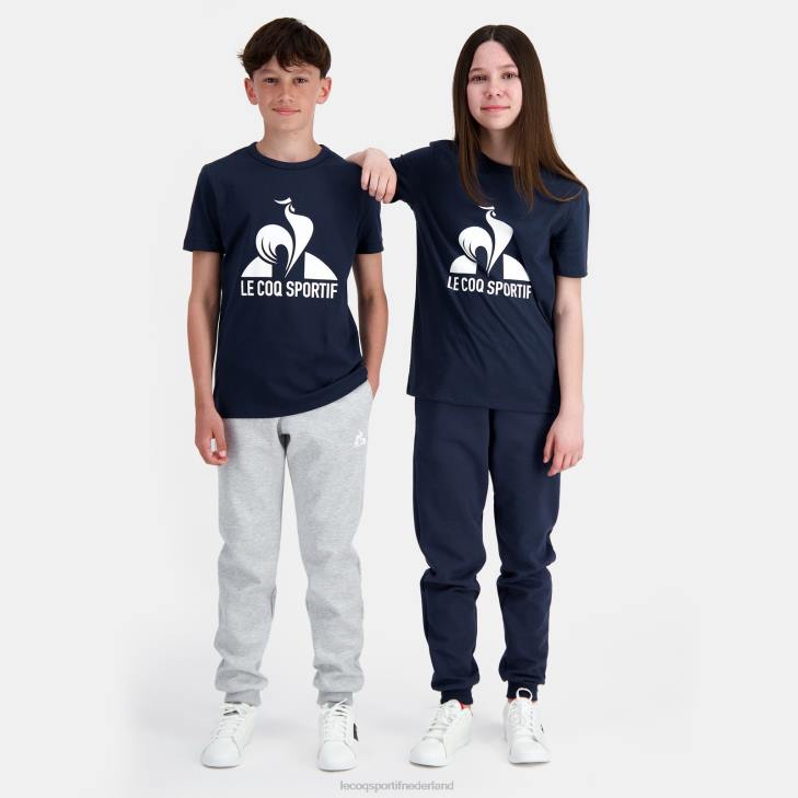 kleding LDBJ388 kinderen Le Coq Sportif t-shirtje blauw