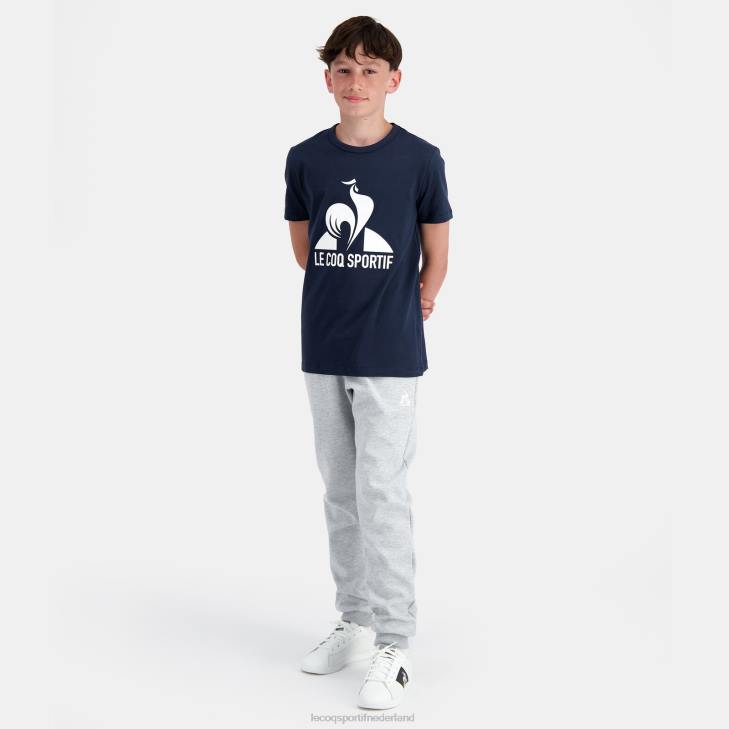 kleding LDBJ388 kinderen Le Coq Sportif t-shirtje blauw