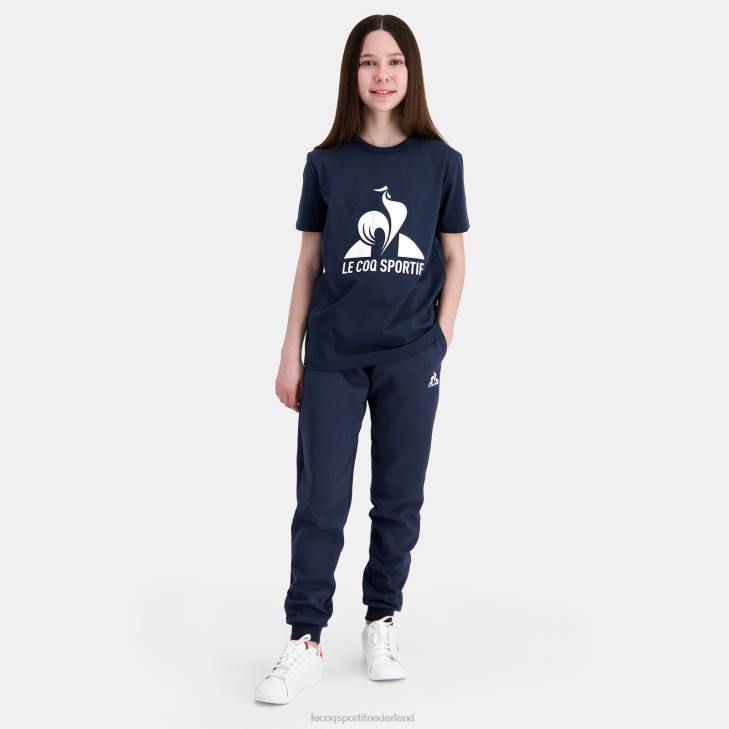 kleding LDBJ388 kinderen Le Coq Sportif t-shirtje blauw