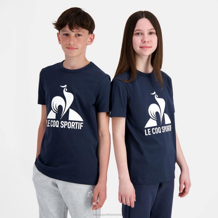 kleding LDBJ388 kinderen Le Coq Sportif t-shirtje blauw