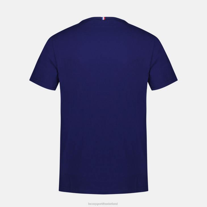 kleding LDBJ389 kinderen Le Coq Sportif t-shirt - xv de frankrijk blauw