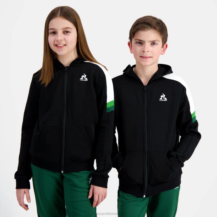 kleding LDBJ391 kinderen Le Coq Sportif sweatshirt met capuchon en ritssluiting veelkleurig