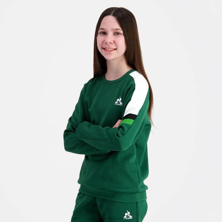 kleding LDBJ392 kinderen Le Coq Sportif sweatshirt groen