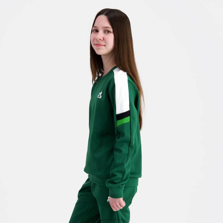 kleding LDBJ392 kinderen Le Coq Sportif sweatshirt groen