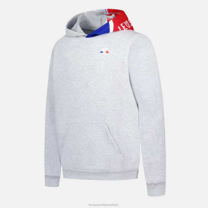 kleding LDBJ393 kinderen Le Coq Sportif sweatshirt met capuchon grijs