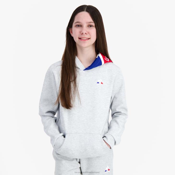 kleding LDBJ393 kinderen Le Coq Sportif sweatshirt met capuchon grijs