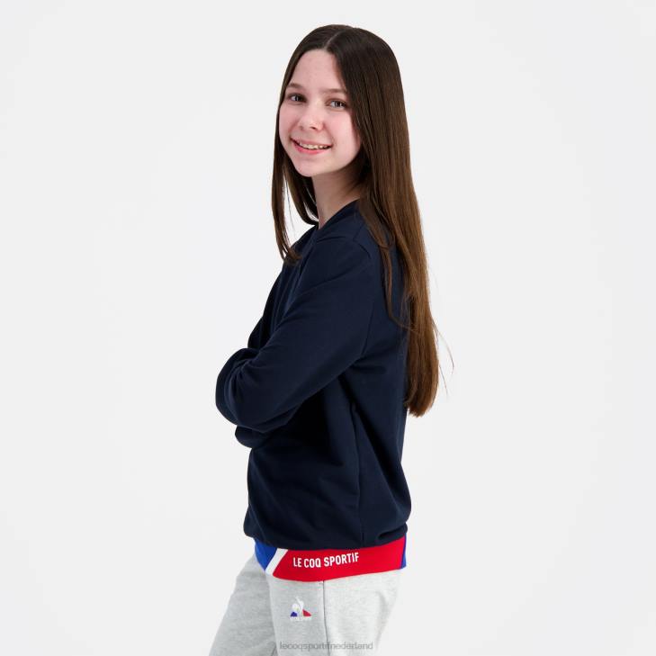 kleding LDBJ394 kinderen Le Coq Sportif sweatshirt blauw