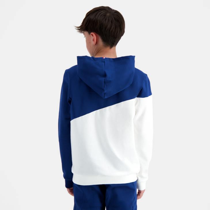 kleding LDBJ395 kinderen Le Coq Sportif sweatshirt met capuchon blauw