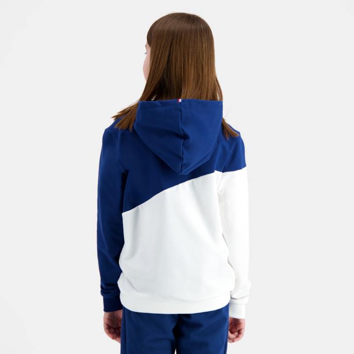 kleding LDBJ395 kinderen Le Coq Sportif sweatshirt met capuchon blauw