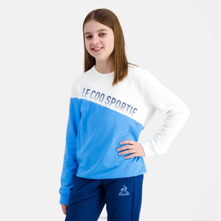 kleding LDBJ396 kinderen Le Coq Sportif sweatshirt blauw