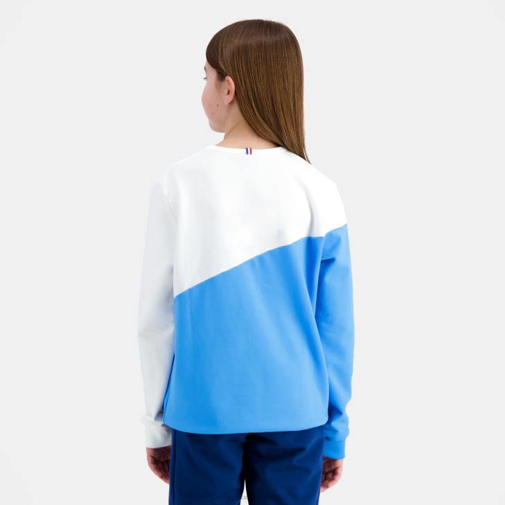 kleding LDBJ396 kinderen Le Coq Sportif sweatshirt blauw
