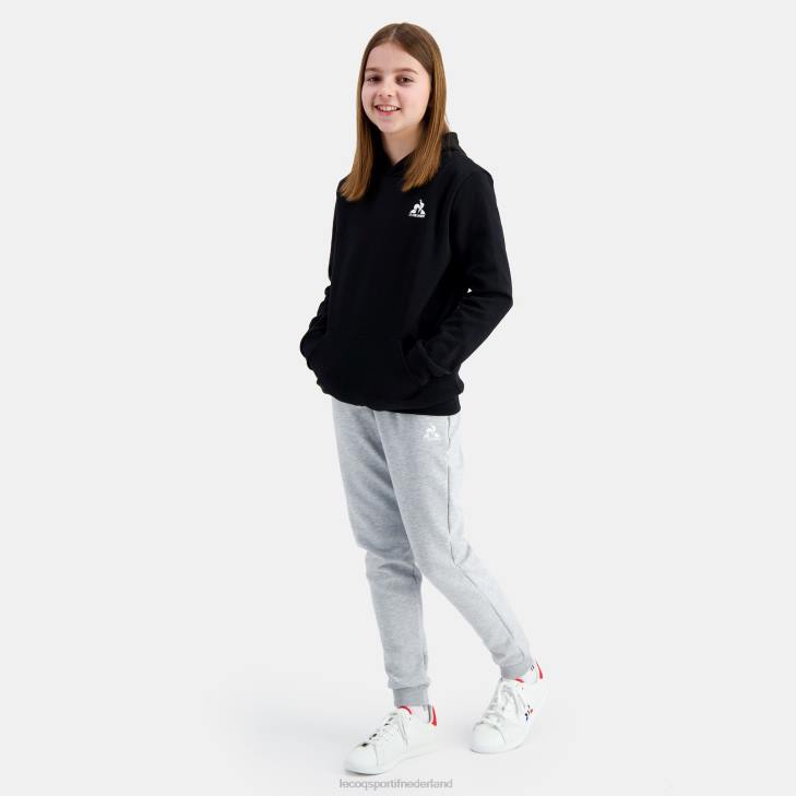 kleding LDBJ399 kinderen Le Coq Sportif sweatshirt met capuchon zwart