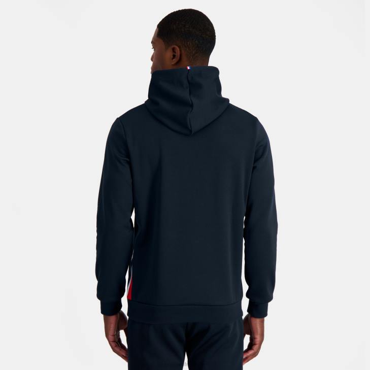 kleding LDBJ4 Heren Le Coq Sportif sweatshirt met capuchon blauw
