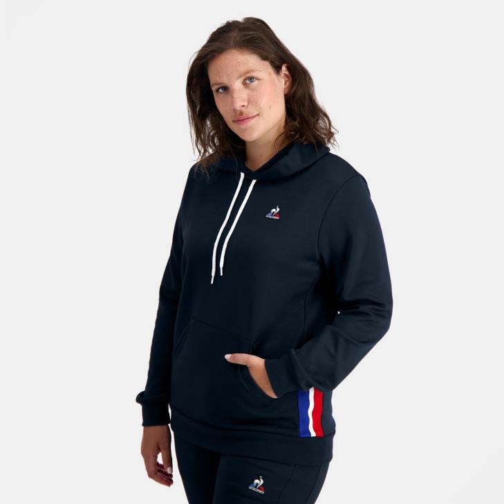 kleding LDBJ4 Heren Le Coq Sportif sweatshirt met capuchon blauw