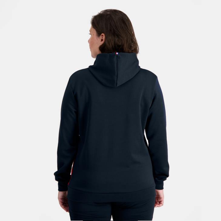 kleding LDBJ4 Heren Le Coq Sportif sweatshirt met capuchon blauw