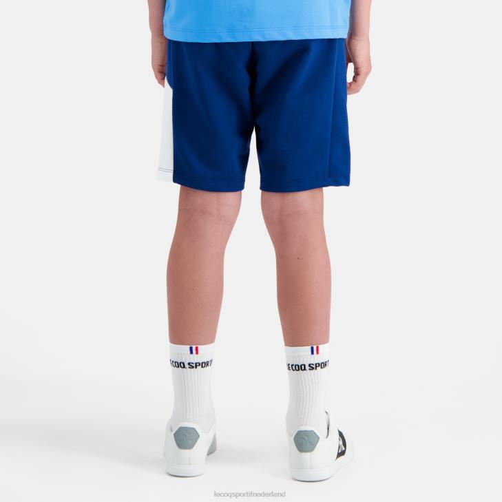 kleding LDBJ401 kinderen Le Coq Sportif korte broek blauw